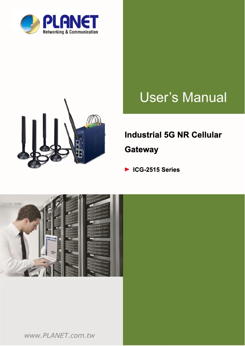 Image de la première page du manuel de l'appareil ICG-2515W-NR