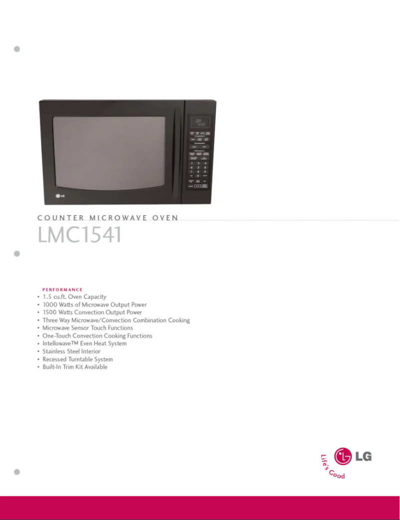 Página 1 del manual Ficha técnica LG LMC1541SW