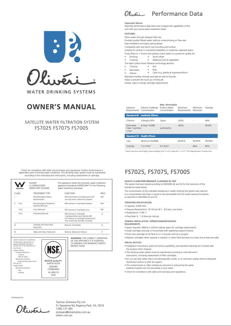 Image de la première page du manuel de l'appareil FS7075