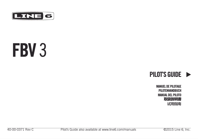Page n°1 - Manuel utilisateur Line 6 FBV3