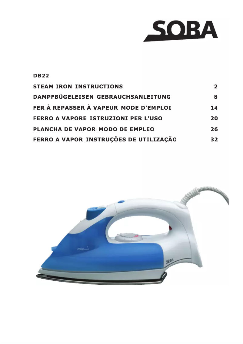 Page 1 de la notice Manuel utilisateur Soba DB22
