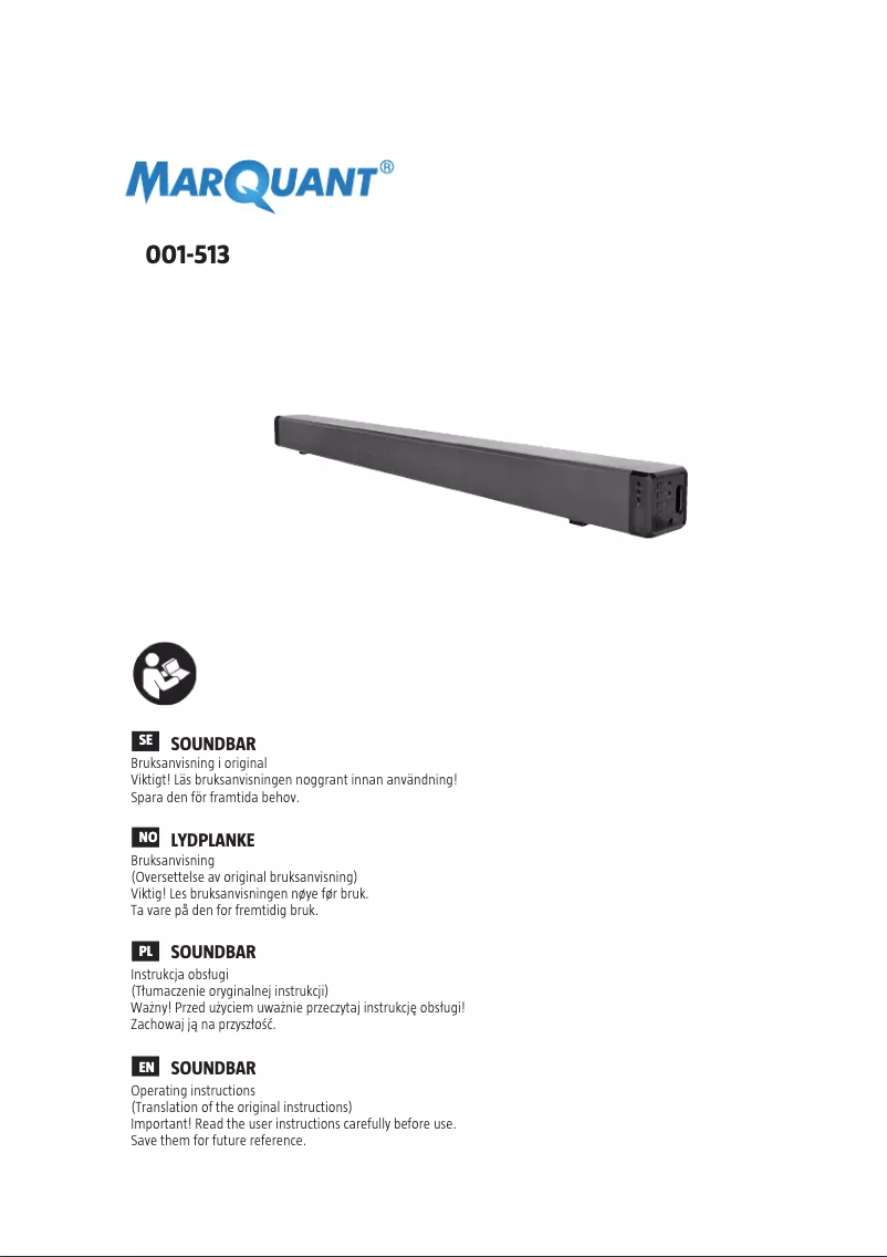 Page 1 de la notice Manuel utilisateur Marquant 001-513