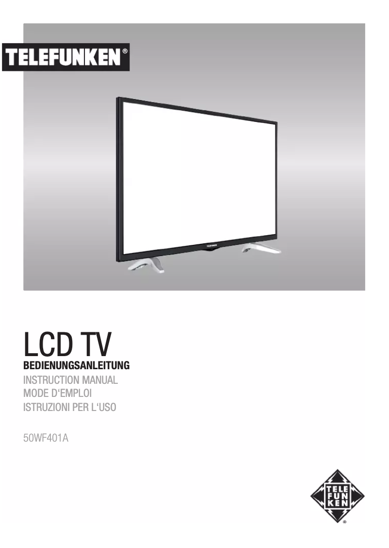 Page 1 de la notice Manuel utilisateur Telefunken 50WF401A