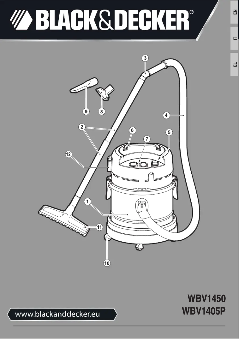 Page 1 de la notice Manuel utilisateur Black & Decker WBV1450