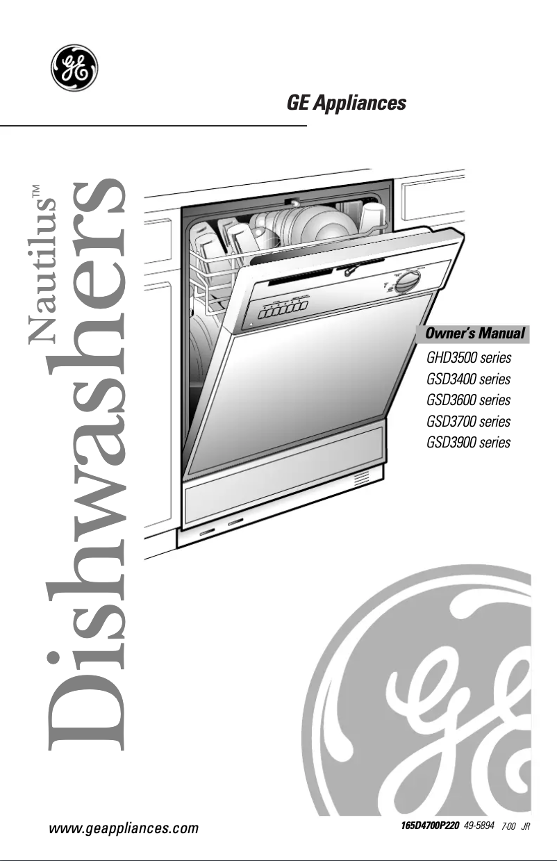Page 1 de la notice Manuel d'utilisation et d'entretien GE GSD3650FCC