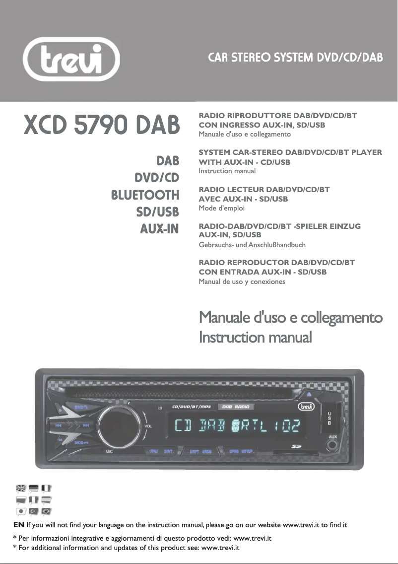Image de la première page du manuel de l'appareil XCD 5790 DAB