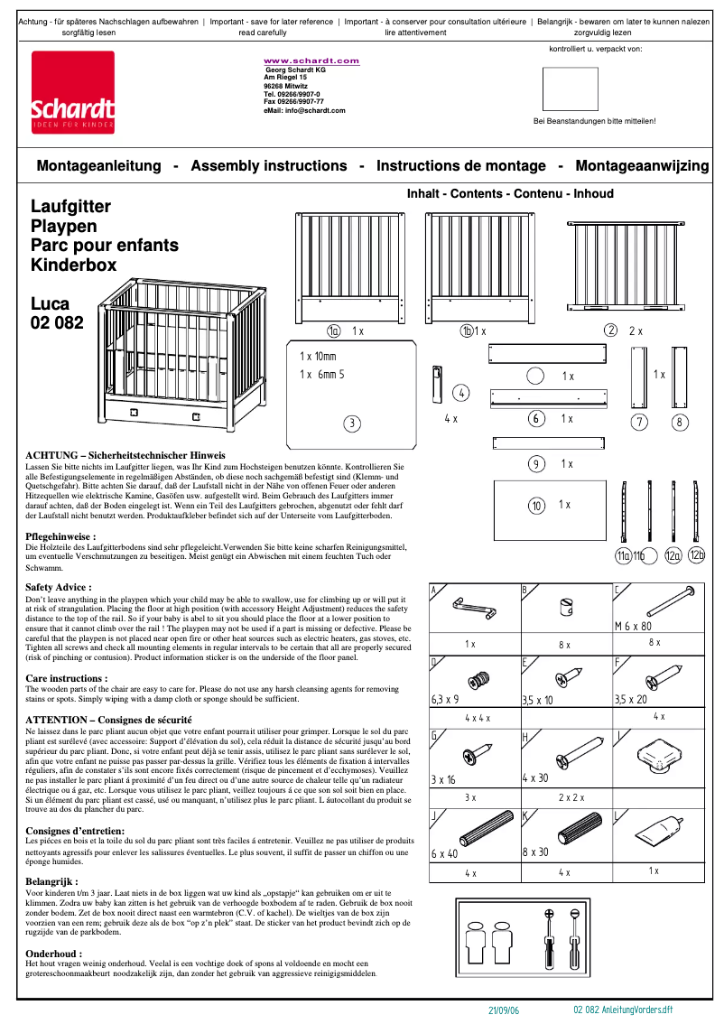 Página 1 del manual Manual de usuario Schardt Lux