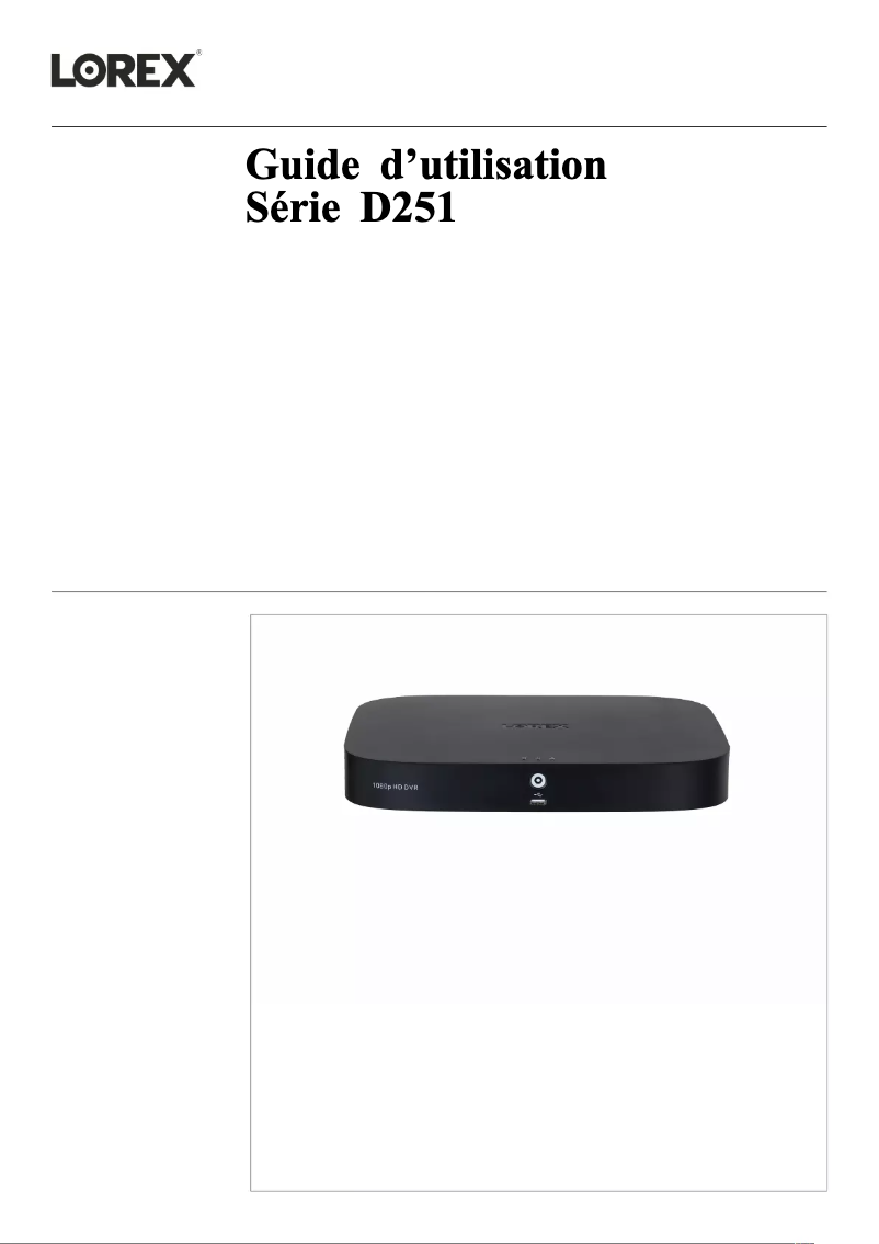 Página 1 del manual Manual de usuario Lorex D251A61B
