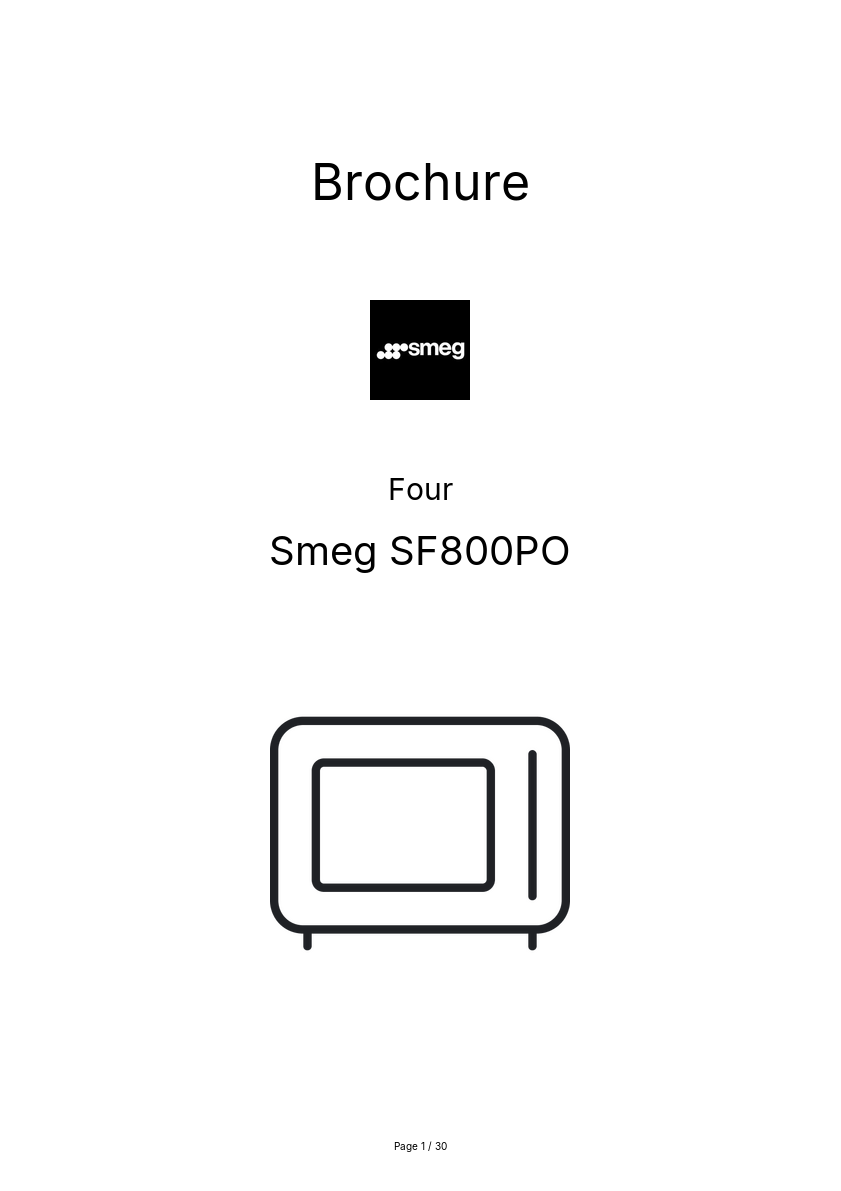 Page n°1 - Brochure Smeg SF800PO