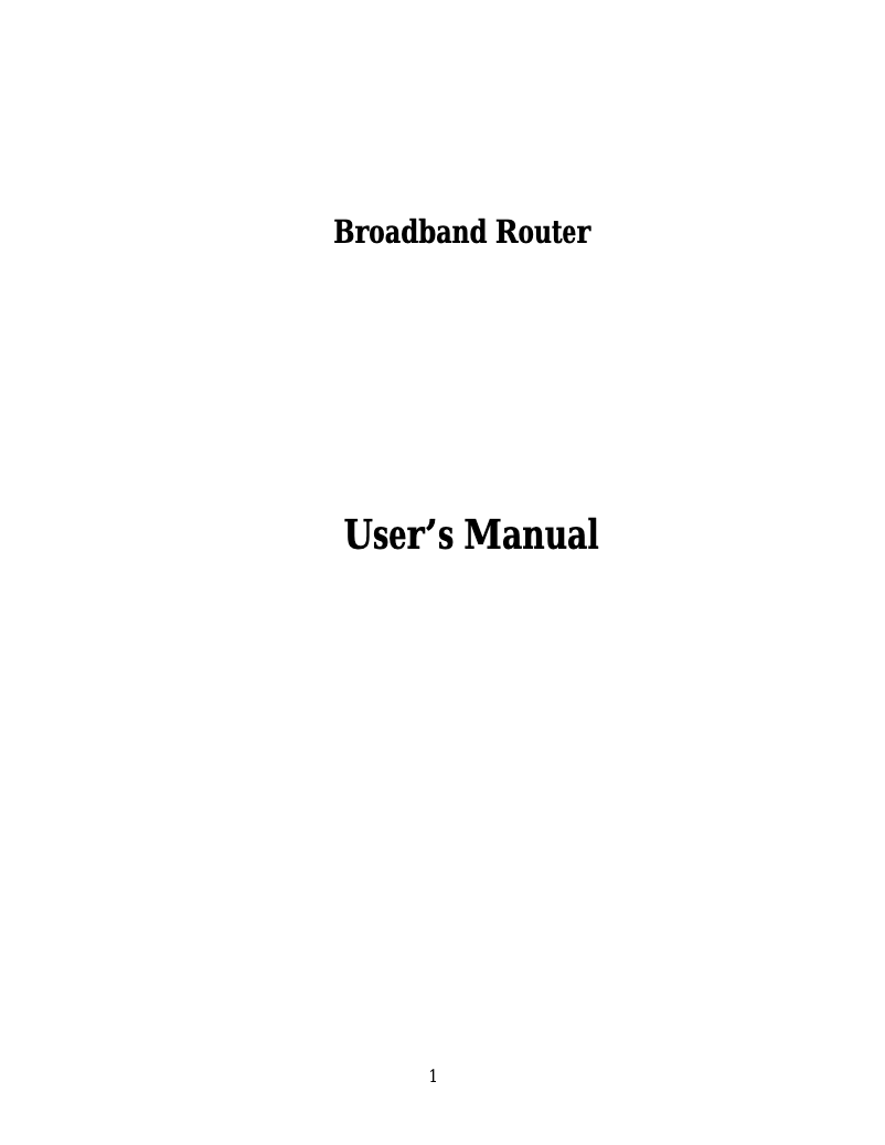 Image de la première page du manuel de l'appareil DSL/Cable Internet Router 523295