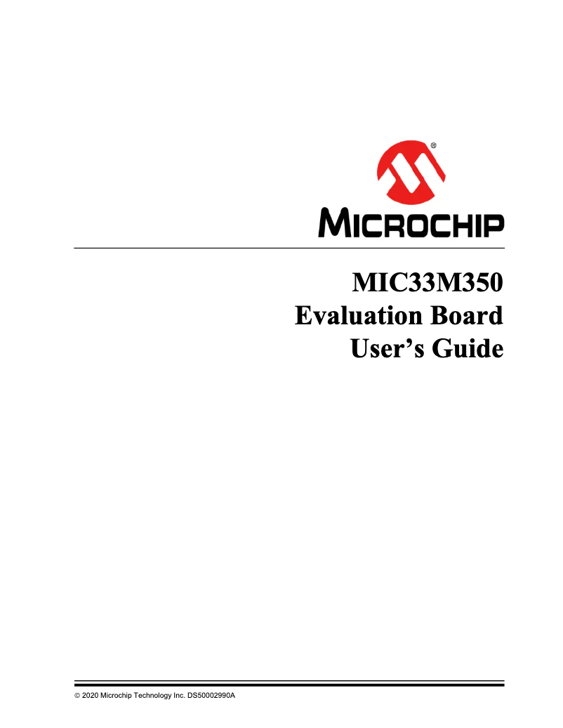 Page 1 de la notice Manuel utilisateur Microchip MIC33M350
