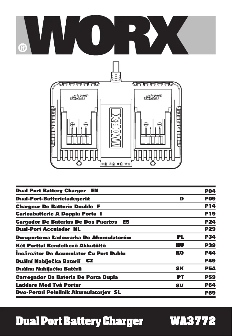 Image de la première page du manuel de l'appareil WA3772