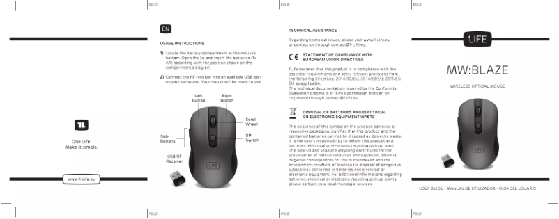 Image de la première page du manuel de l'appareil MW:Blaze