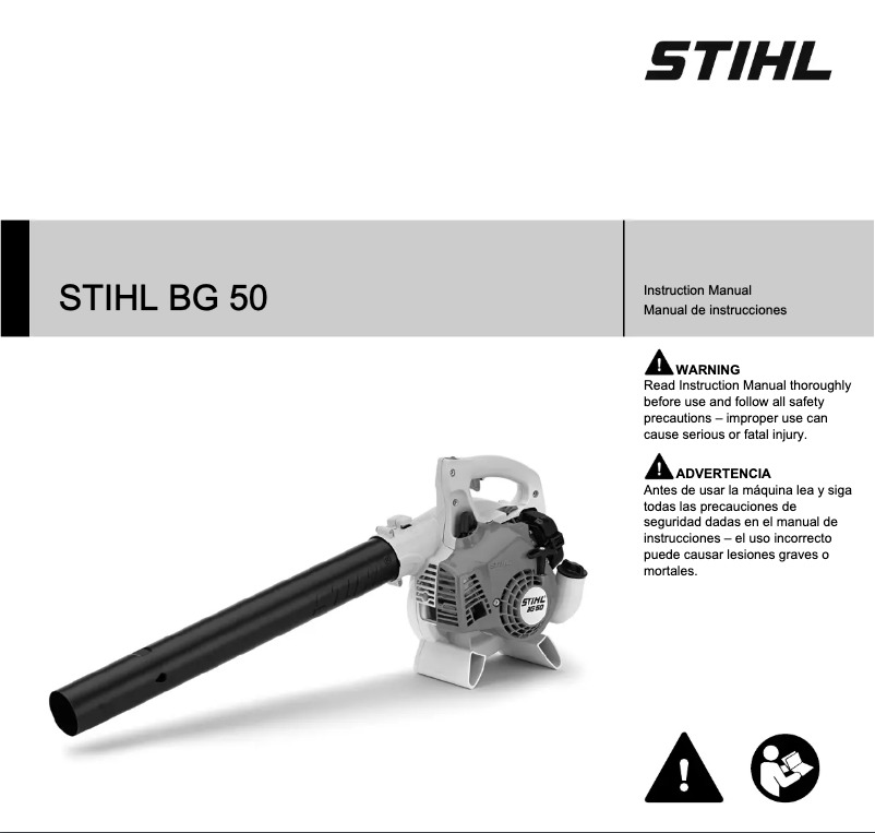 Page 1 de la notice Manuel utilisateur Stihl BG 50