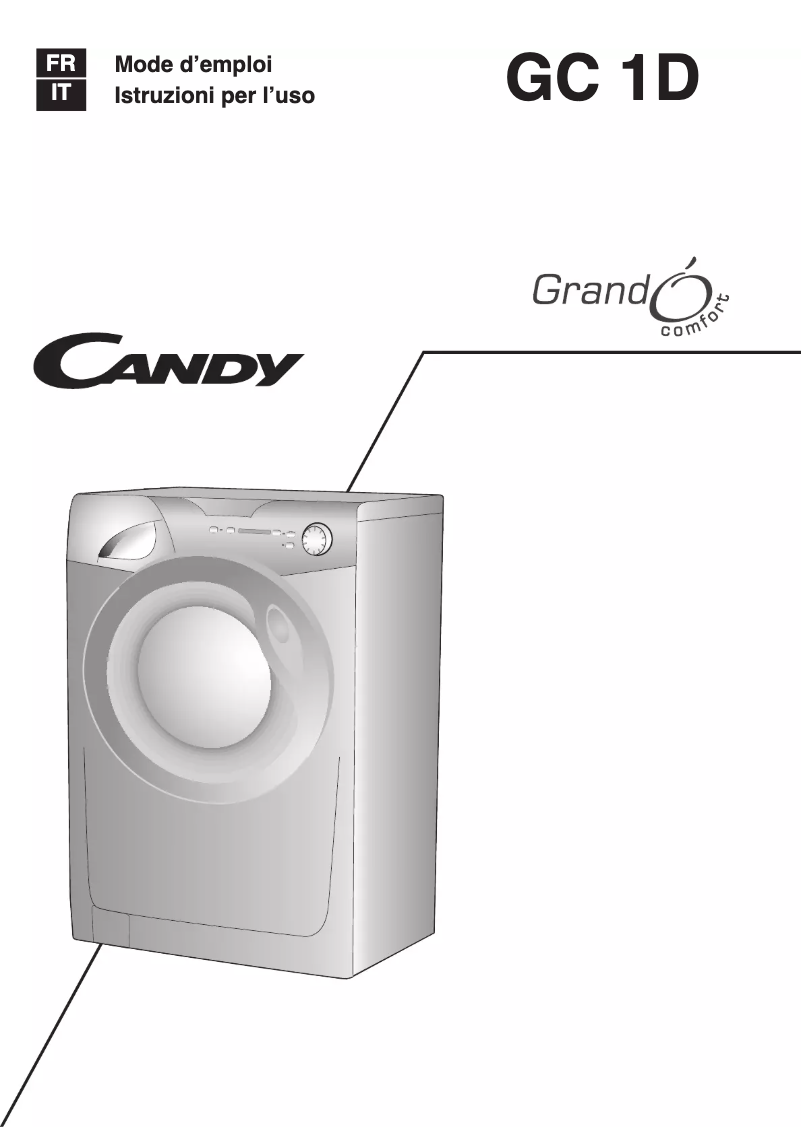 Page n°1 - Manuel utilisateur Candy GC 1081D1/1-S