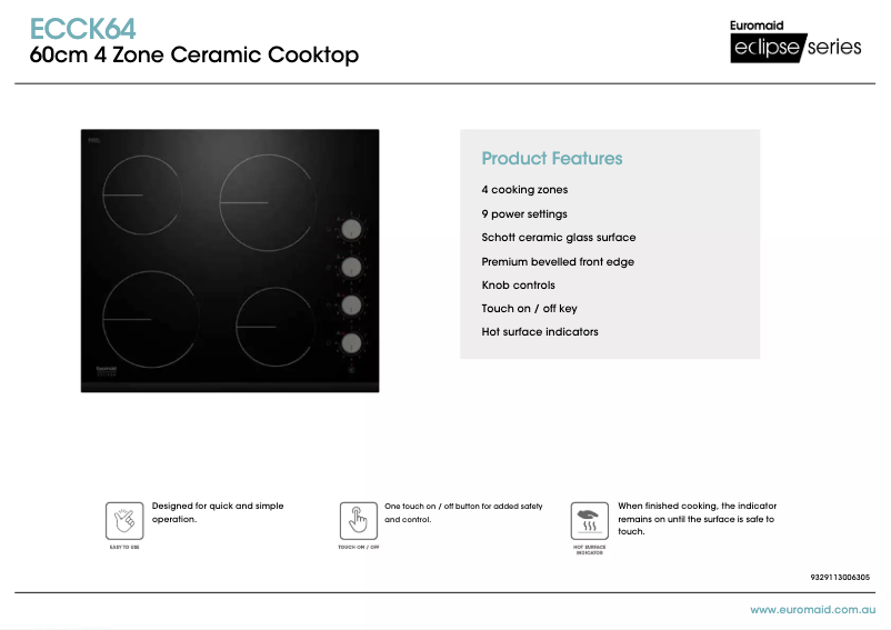 Image de la première page du manuel de l'appareil ECCK64