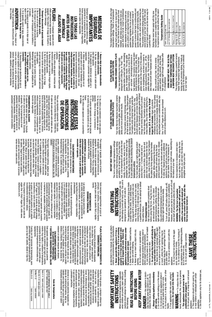 Page 1 de la notice Manuel utilisateur Conair CS179