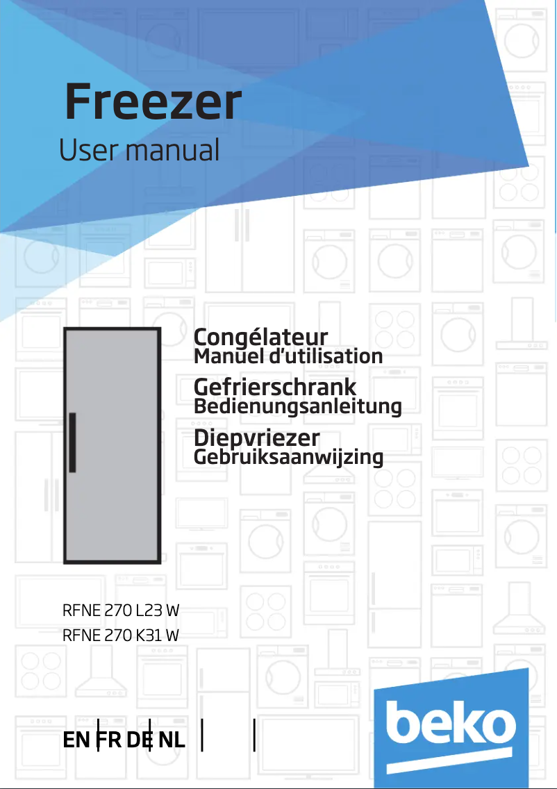 Page 1 de la notice Manuel utilisateur Beko RFNE270K31W