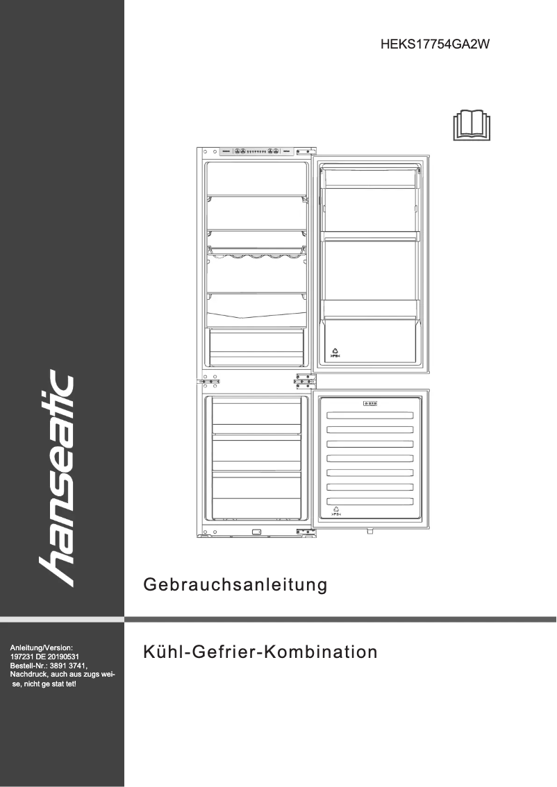 Página 1 del manual Manual de usuario Hanseatic HEKS17754GA2W