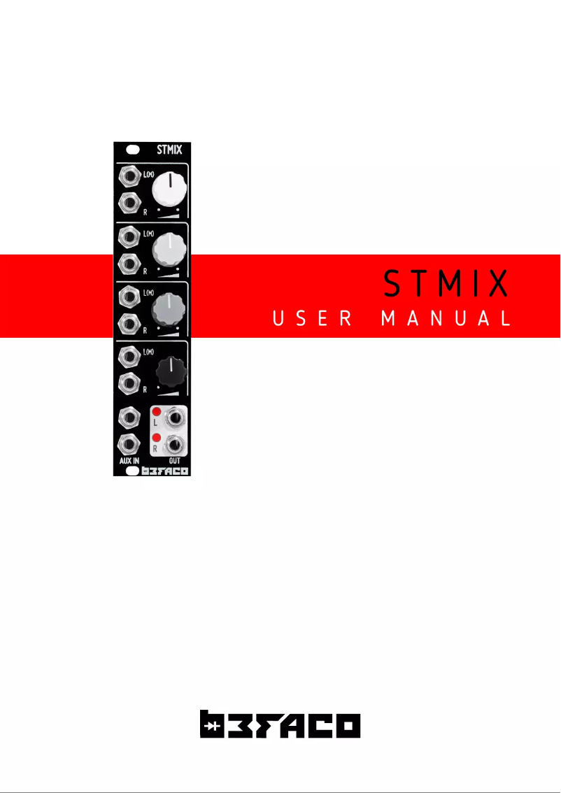 Image de la première page du manuel de l'appareil Stmix