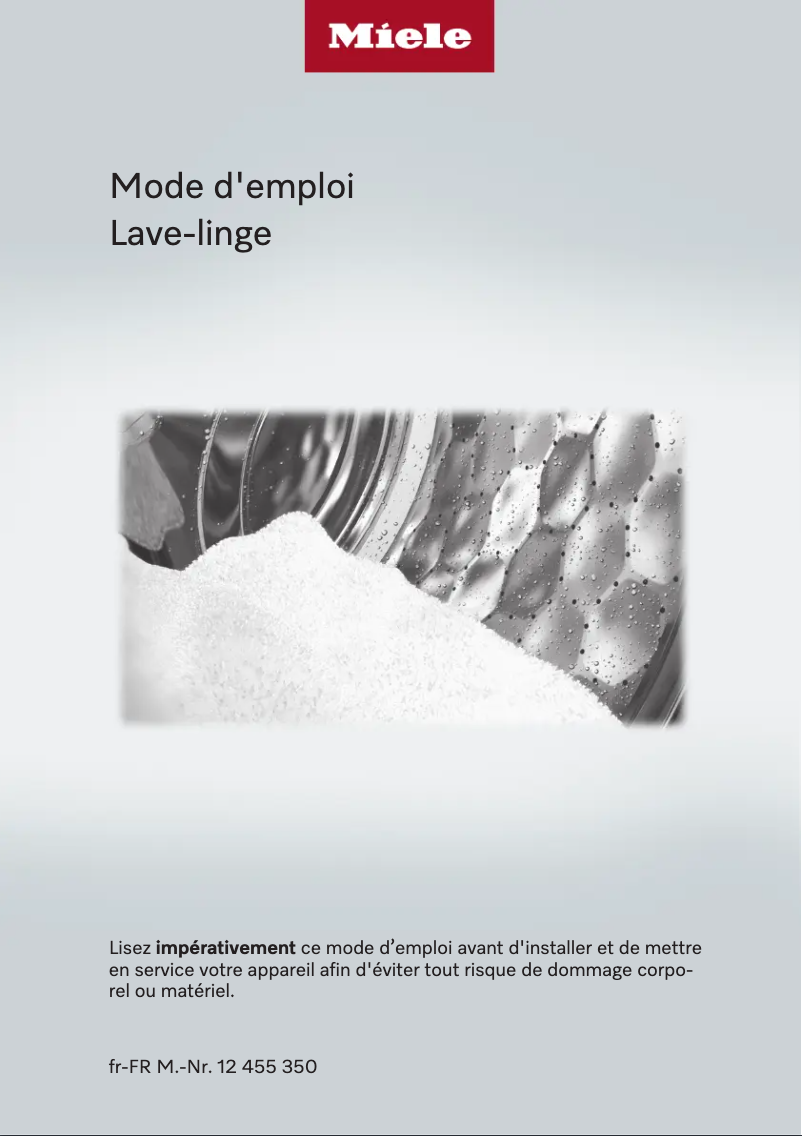 Page n°1 - Manuel utilisateur Miele WWB680 WCS 125 Edition