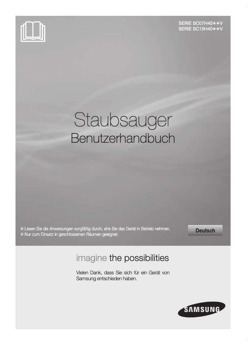 Page n°1 - Manuel utilisateur Samsung VC4000