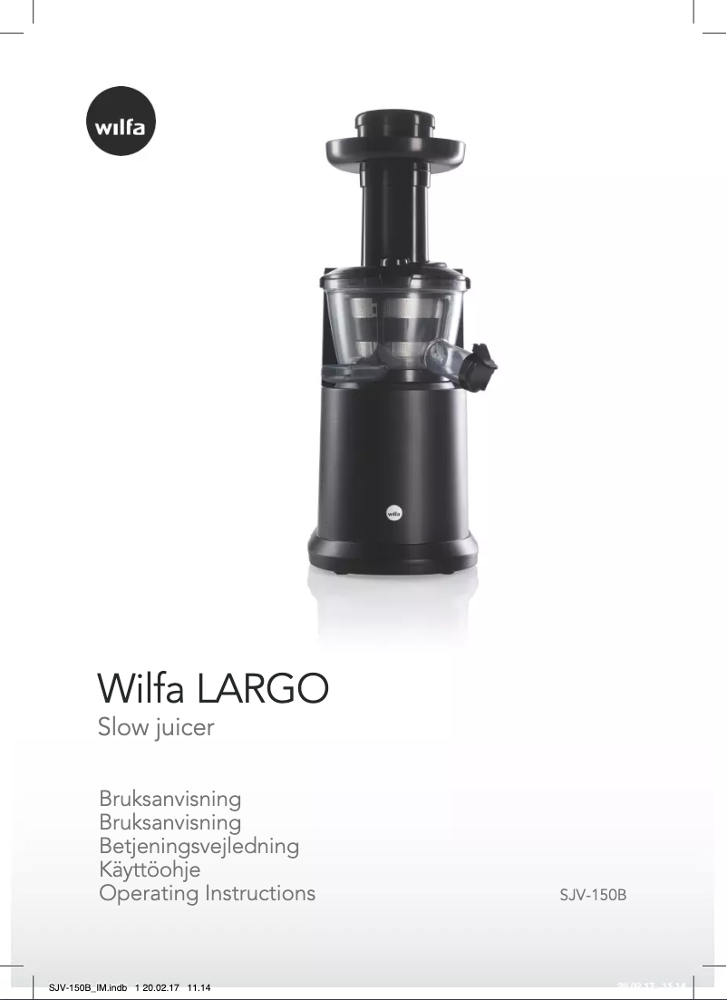 Image de la première page du manuel de l'appareil Largo SJV-150B