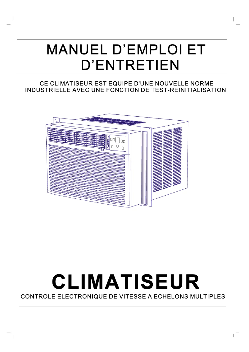 Page 1 de la notice Manuel utilisateur Frigidaire FAS296P2A