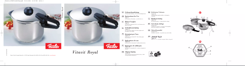 Page n°1 - Manuel utilisateur Fissler Vitavit Royal