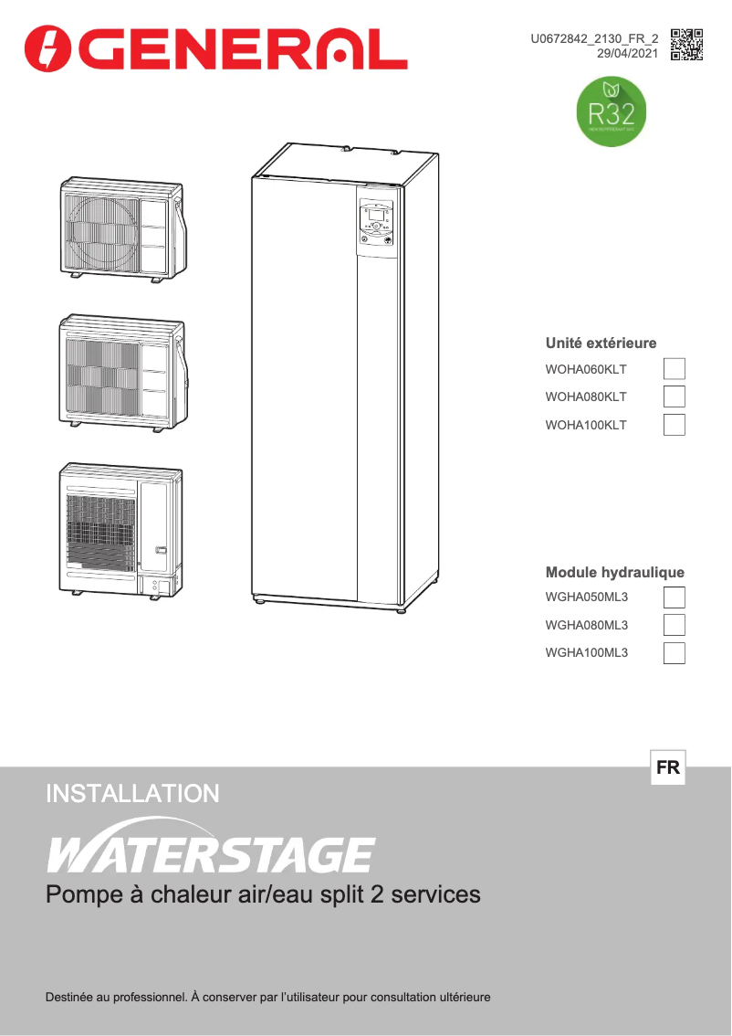 Page 1 de la notice Manuel utilisateur Fujitsu WGHA080ML3