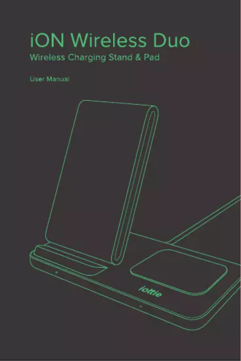 Page 1 de la notice Manuel utilisateur iOttie iON Wireless Duo