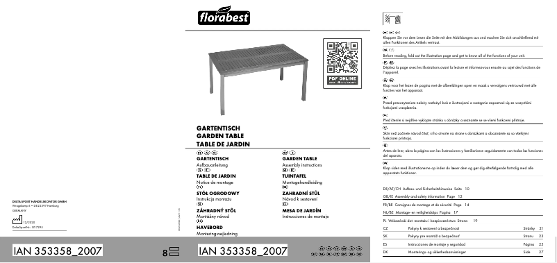 Página 1 del manual Manual de usuario Florabest IAN 353217