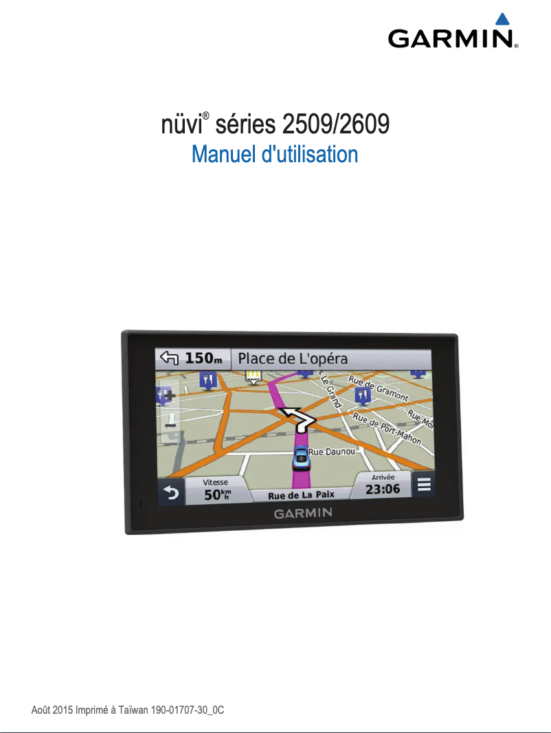 Image de la première page du manuel de l'appareil nüvi 2639 LMT