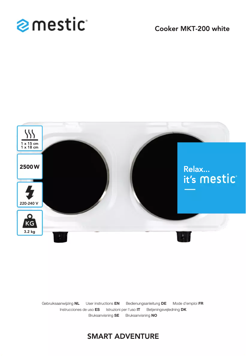 Page 1 de la notice Manuel utilisateur Mestic MKT-200