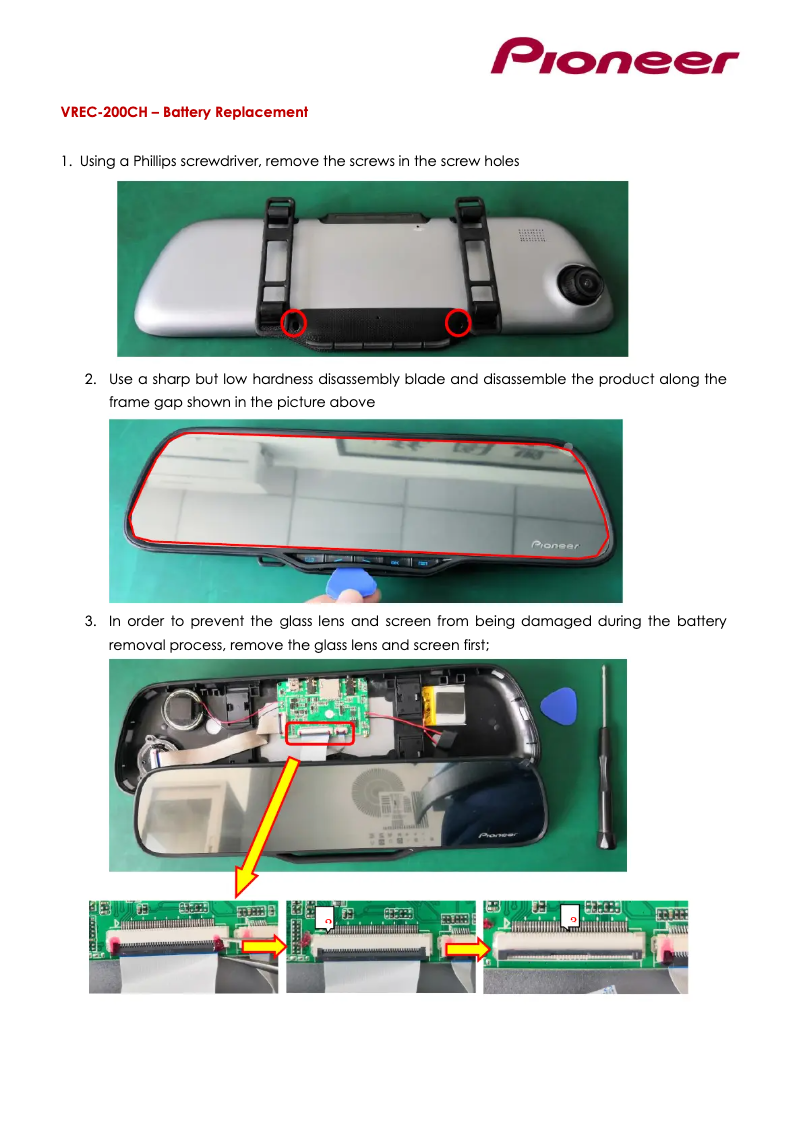Page 1 de la notice Manuel utilisateur Pioneer VREC-200CH