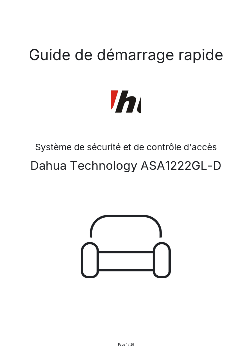 Image de la première page du manuel de l'appareil ASA1222GL-D