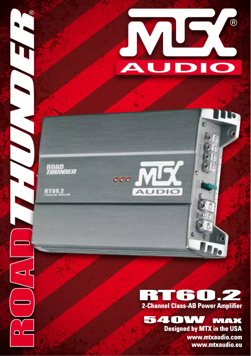Page n°1 - Manuel utilisateur MTX Audio RT60-2