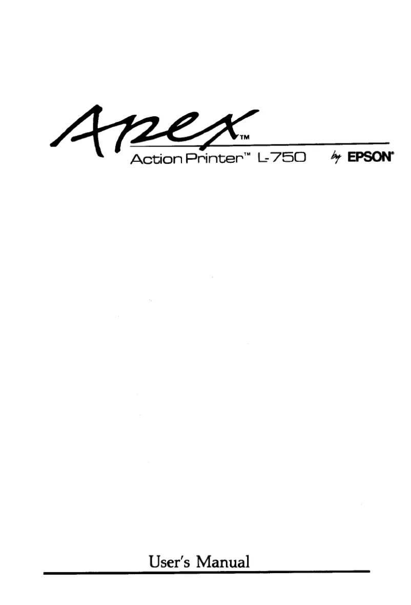 Page 1 de la notice Manuel utilisateur Epson L-750