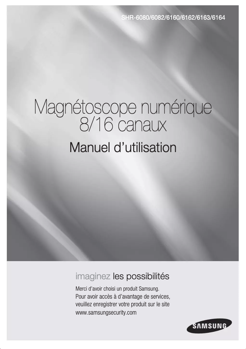 Image de la première page du manuel de l'appareil SHR-6080P