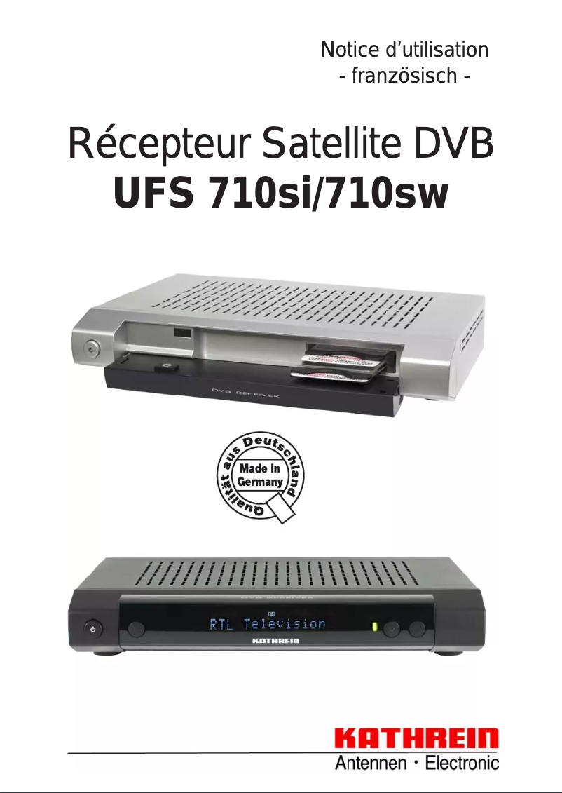 Página 1 del manual Manual de usuario Kathrein UFS 710
