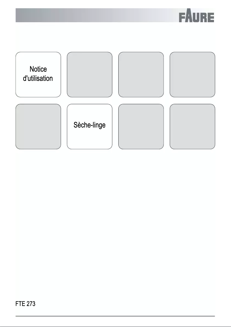 Image de la première page du manuel de l'appareil FTE273