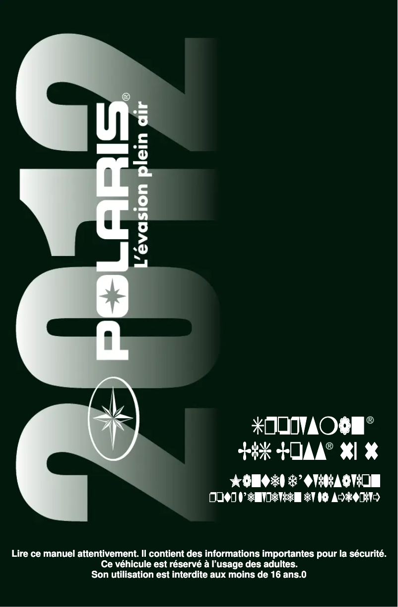 Image de la première page du manuel de l'appareil Sportsman Big Boss 6×6 800 EF (2012)