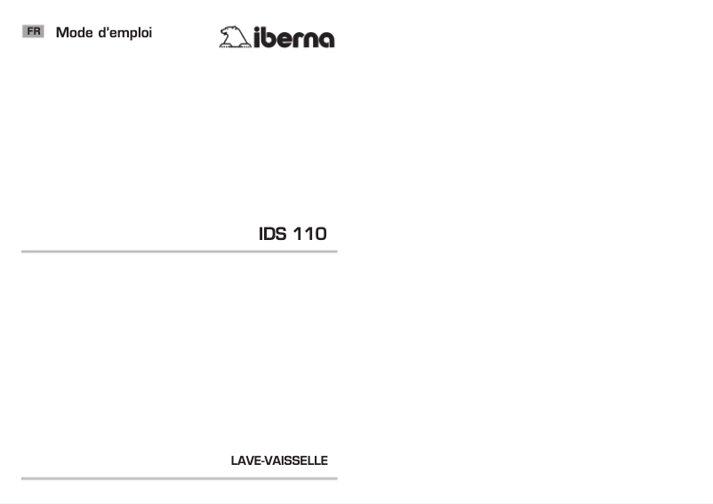 Page 1 de la notice Manuel utilisateur Iberna IDS 110