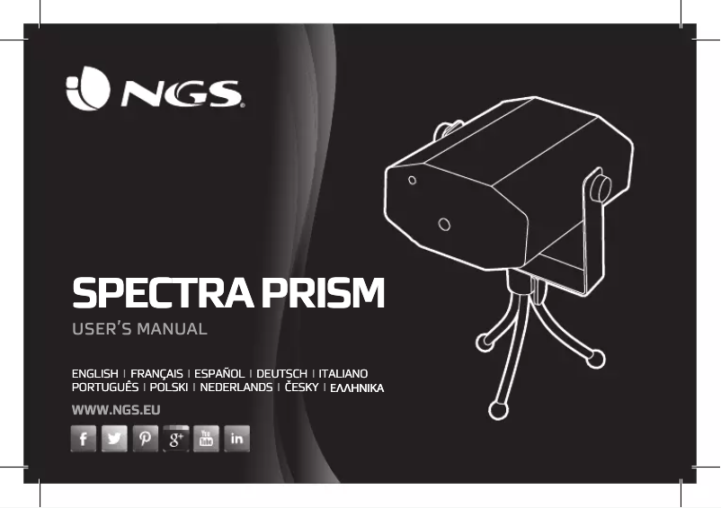 Page n°1 - Manuel utilisateur NGS Spectra Prism