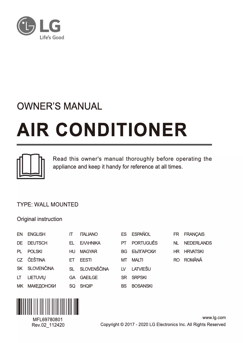 Página 1 del manual Manual de usuario LG AM18BP