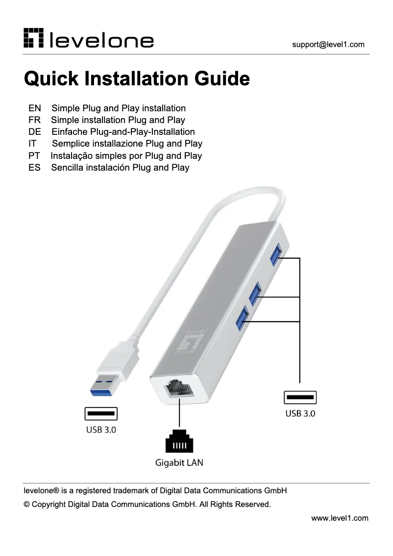 Image de la première page du manuel de l'appareil USB-0503