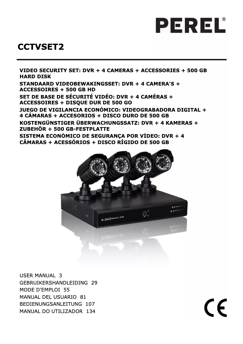 Página 1 del manual Manual de usuario Perel CCTVSET2