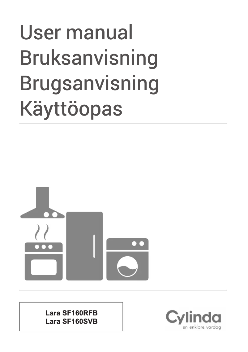Page 1 de la notice Manuel utilisateur Cylinda Lara SF160RFB
