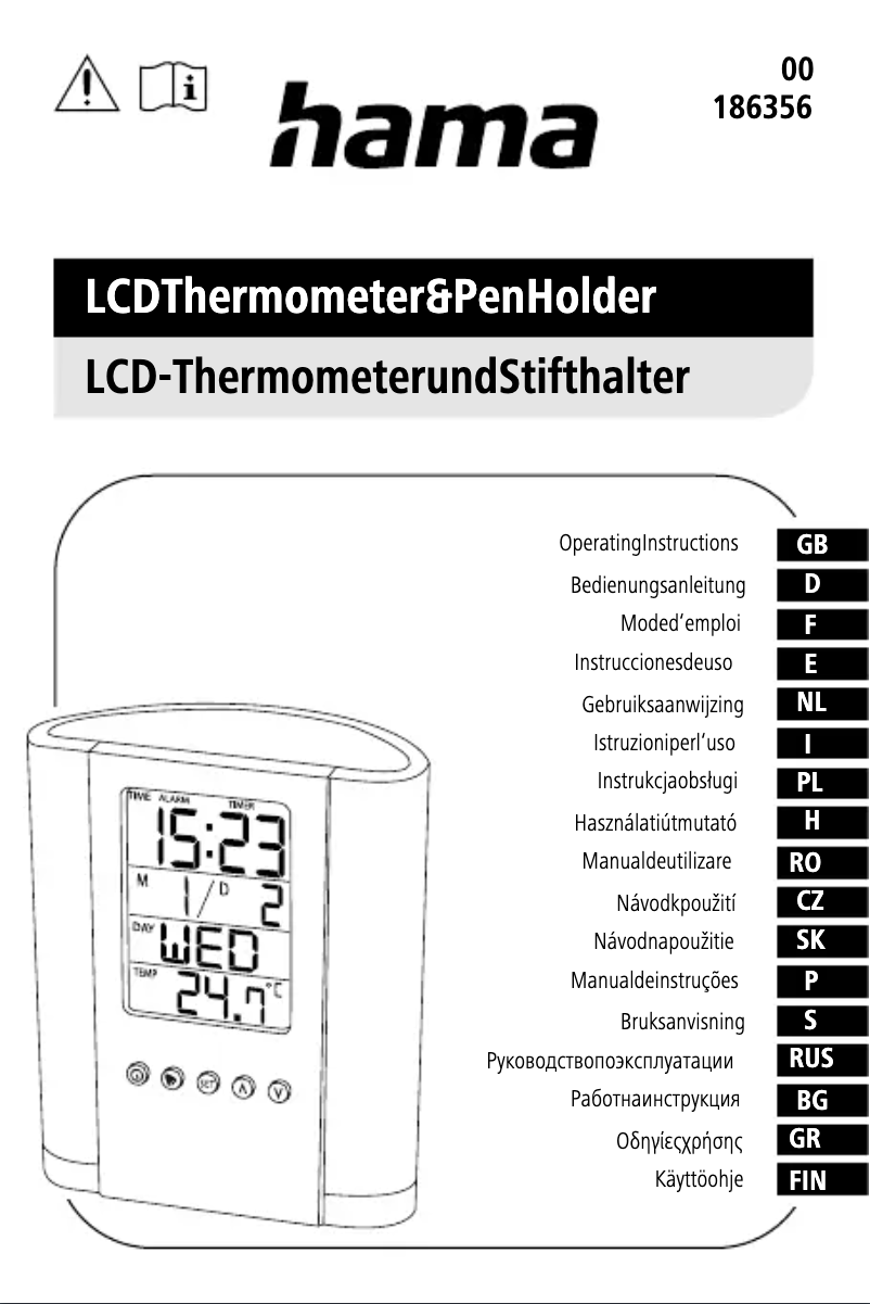 Image de la première page du manuel de l'appareil 00186356