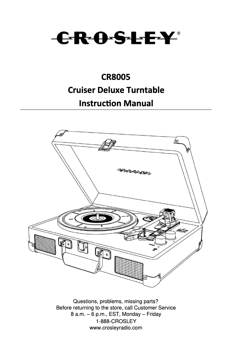 Page 1 de la notice Manuel utilisateur Crosley Cruiser CR8005